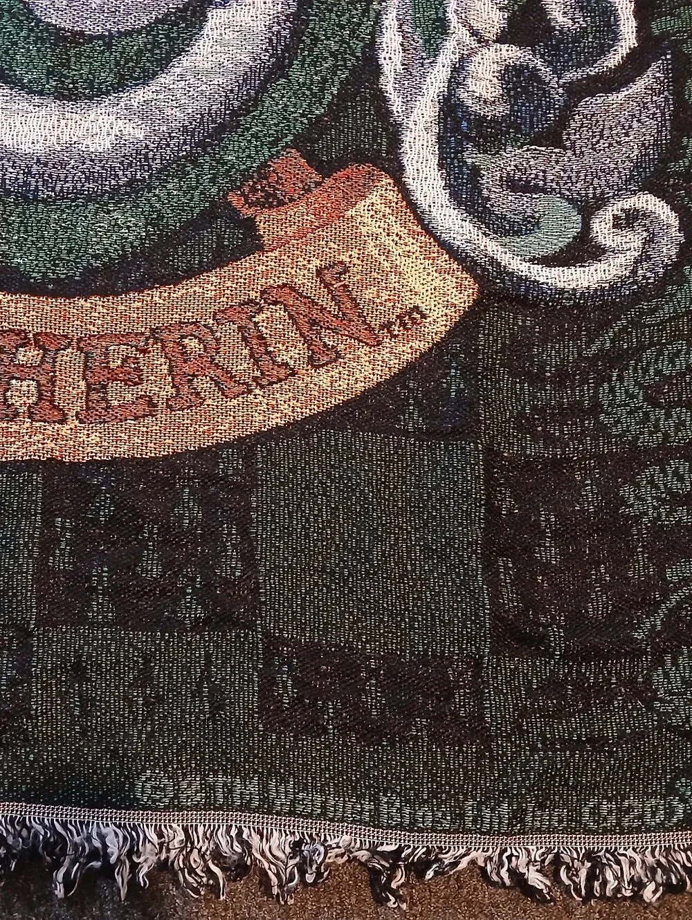 Harry Potter Slytherin Crest Wall Throw Blanket 48x60
